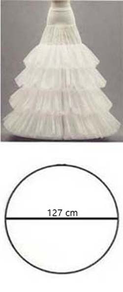 4 fodros alsószoknya 4 abronccsal